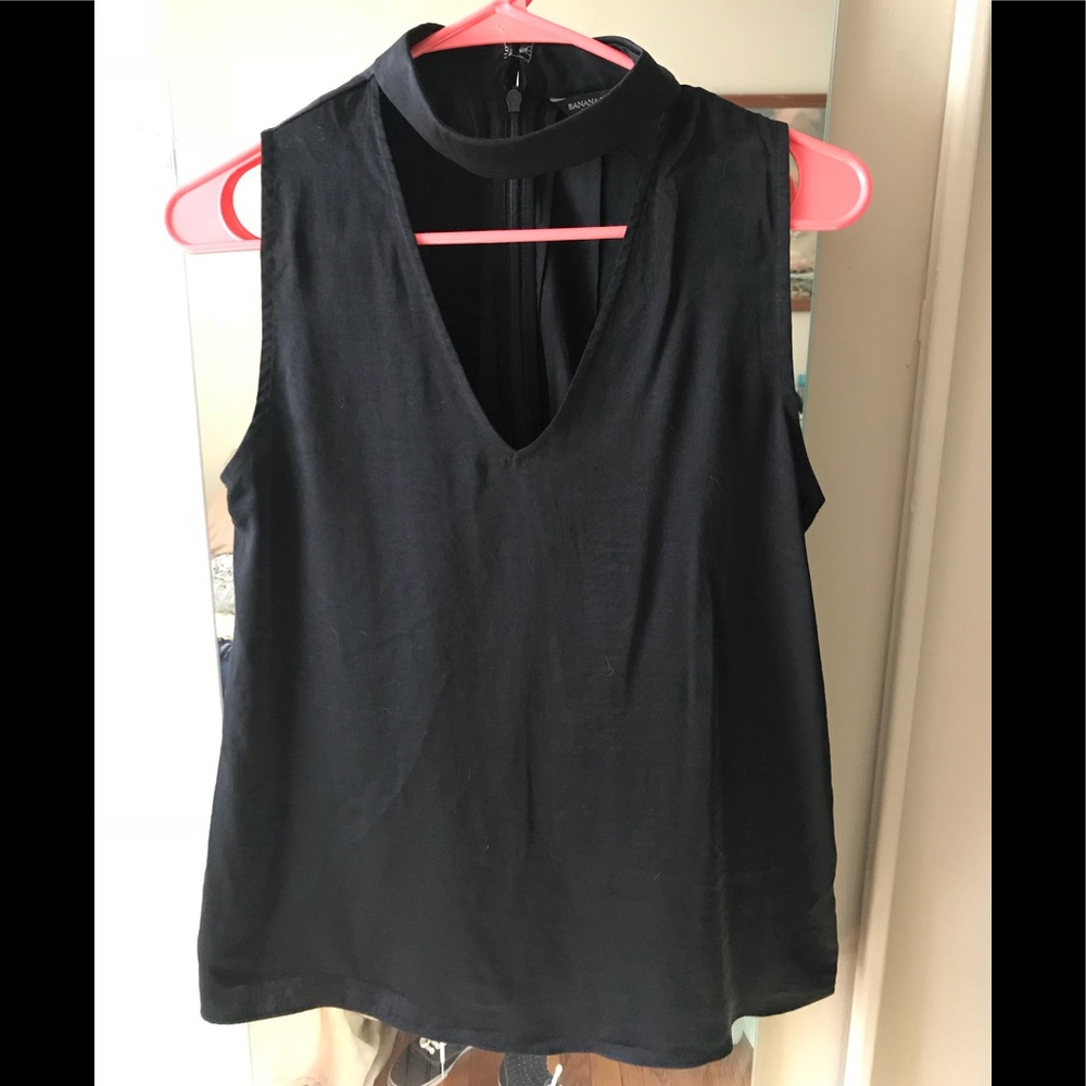 Banana republic choker neck blouse